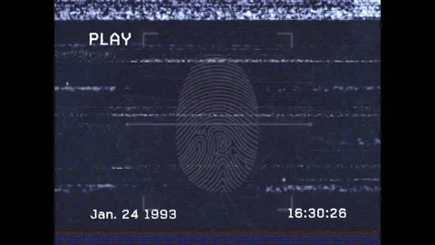 Pressing PLAY making VHS display show static drift and increment timecode on Stock Footage 311664166
