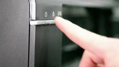 Pressing the Power Button Stock Footage 81783607