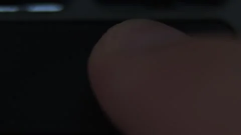 Pressing the shift key on the illuminated office keyboard Stock Footage 248287460