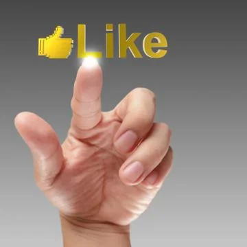 Pressing social network icon Stock-Illustration