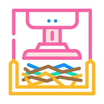 Pressing solid waste color icon vector illustration Stock Illustration