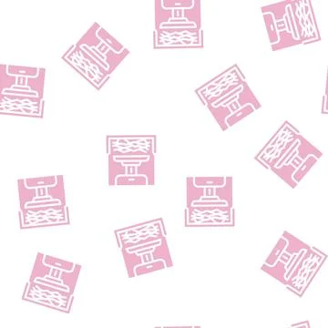 Pressing solid waste glyph vector seamless pattern Illustrazione stock