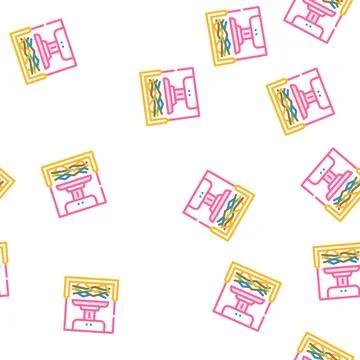 Pressing solid waste vector seamless pattern Stock Illustration