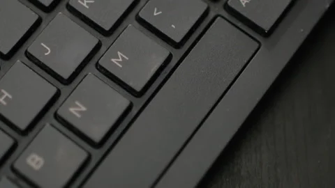 Pressing Spacebar On Black Computer Keyboard Stock-Footage 150598523