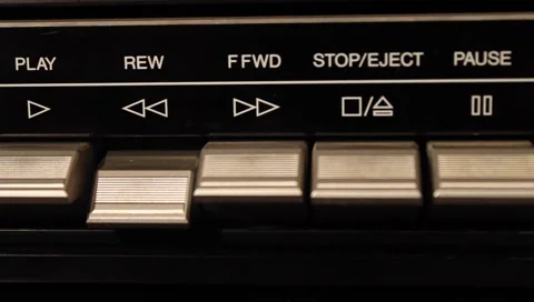 Pressing Tape Controls Stock Footage 1073366