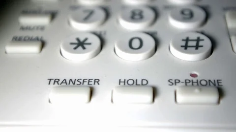 Pressing three keys in PI phone Video stock 72429543