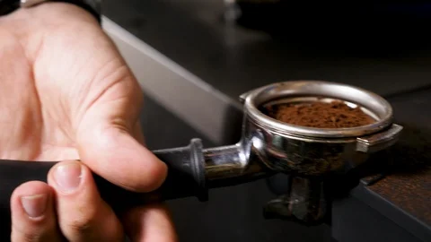 Presssing coffee Stock Footage 96057994