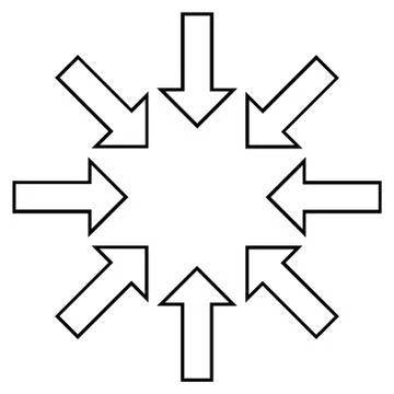 Pressure Arrows Contour Vector Icon Stock Illustration