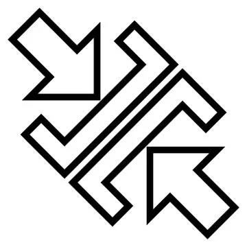 Pressure Arrows Diagonal Contour Vector Icon Stock Illustration