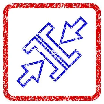 Pressure Arrows Diagonal Grunge Framed Icon Stock Illustration
