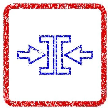Pressure Arrows Horizontal Grunge Framed Icon Stockillustratie