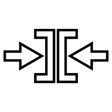 Pressure Arrows Horizontal Stroke Vector Icon Stockillustratie