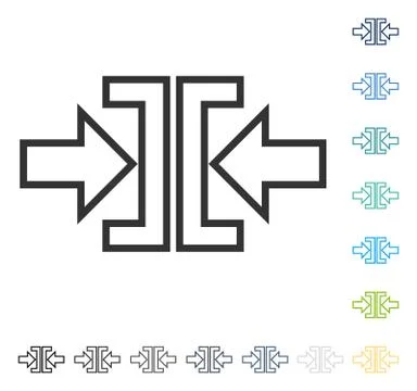 Pressure Arrows Horizontal Vector Icon Stock Illustration