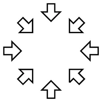 Pressure Arrows Stroke Vector Icon 스톡 일러스트