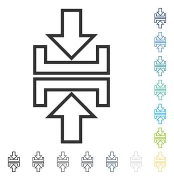 Pressure Arrows Vertical Vector Icon Stock Illustration