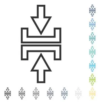 Pressure Arrows Vertical Vector Icon Stock Illustration
