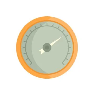Pressure barometer icon flat isolated vector Stock Illustration