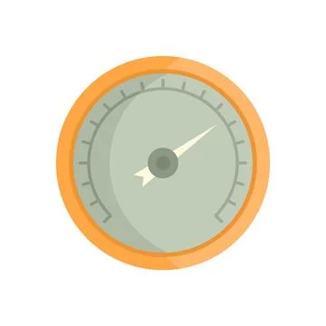 Pressure barometer icon flat isolated Illustrazione stock