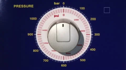 Pressure, blue, bar, psi Stock Footage 20709301