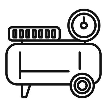 Pressure compressor icon outline vector. Air machine Ilustração Stock