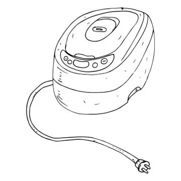 Pressure cooker, multicooker. Vector illustration crockpot. Stock Illustration