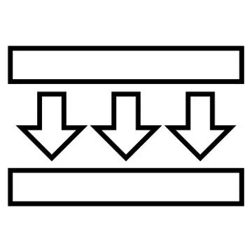 Pressure Down Outline Vector Icon Stockillustratie