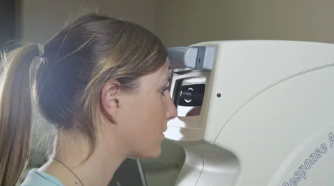 Pressure eye exam Stock Footage 37982075