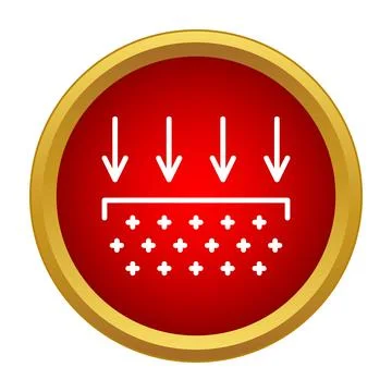 Pressure force concept impacting a surface icon Stock Illustration