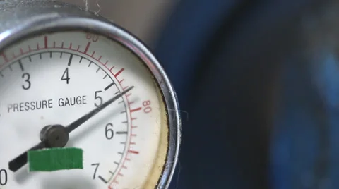 Pressure gauge with compressor. Stock Footage 35245766