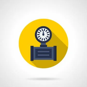 Pressure gauge flat round vector icon Stock Illustration