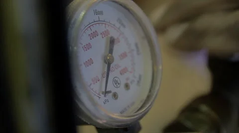 Pressure Gauge Stock Footage 41667316