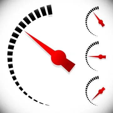 Pressure gauge, generic dial template. vector graphic Illustrazione stock