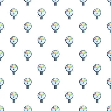 Pressure gauge indicators repeating in a seamless pattern Stock Illustration
