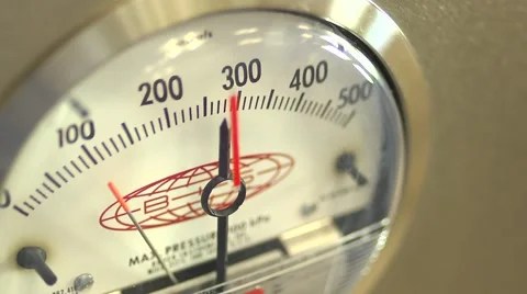 The pressure gauge installation pressure control Stock Footage 62588787