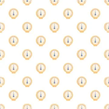 Pressure gauge instruments forming a seamless pattern Stock Illustration