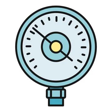 Pressure gauge measuring tool icon vector art Stock Illustration