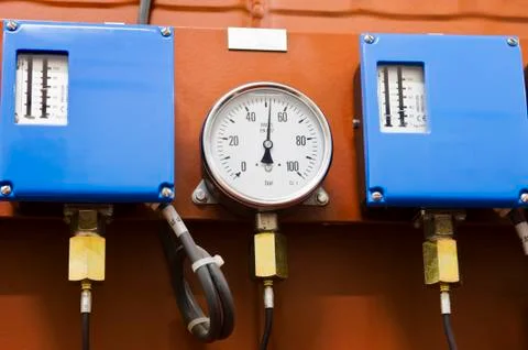 Pressure gauge Stock Photos