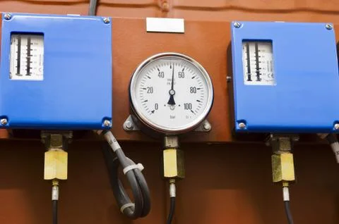 Pressure gauge Stock Photos