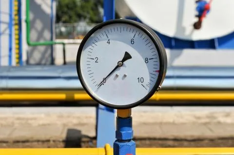 Pressure gauge Stock Photos