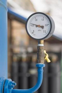Pressure gauge Stock Photos