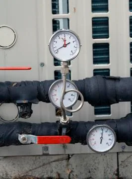 Pressure gauges Stock Photos