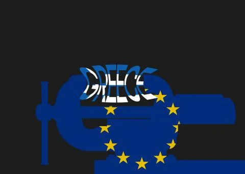 Pressure on Greece Ilustración de archivo