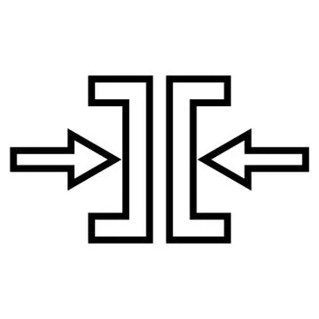 Pressure Horizontal Contour Vector Icon Stock Illustration