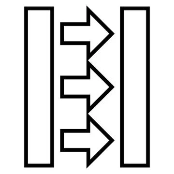 Pressure Horizontal Outline Vector Icon Stockillustratie
