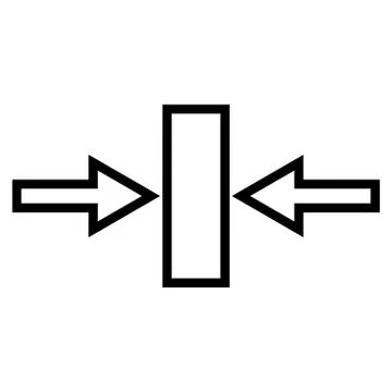Pressure Horizontal Outline Vector Icon 스톡 일러스트