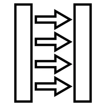 Pressure Horizontal Stroke Vector Icon Stockillustratie