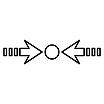 Pressure Horizontal Thin Line Vector Icon 스톡 일러스트