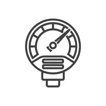 Pressure indicator icon vector Stock Illustration