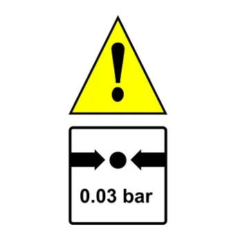 Pressure limit sign Stock Illustration