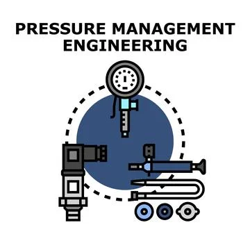 Pressure management engineering system and equipment Stock Illustration